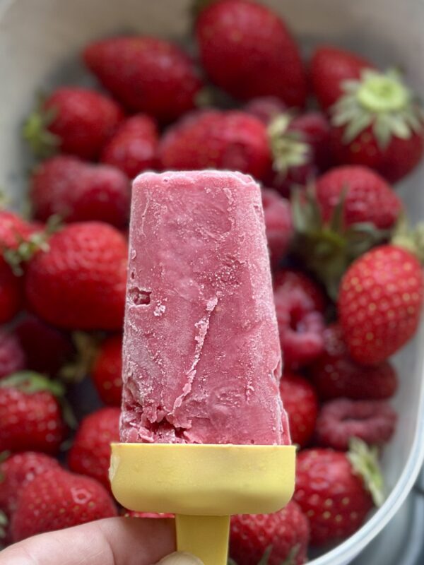Glace aux fraises sans sorbetières